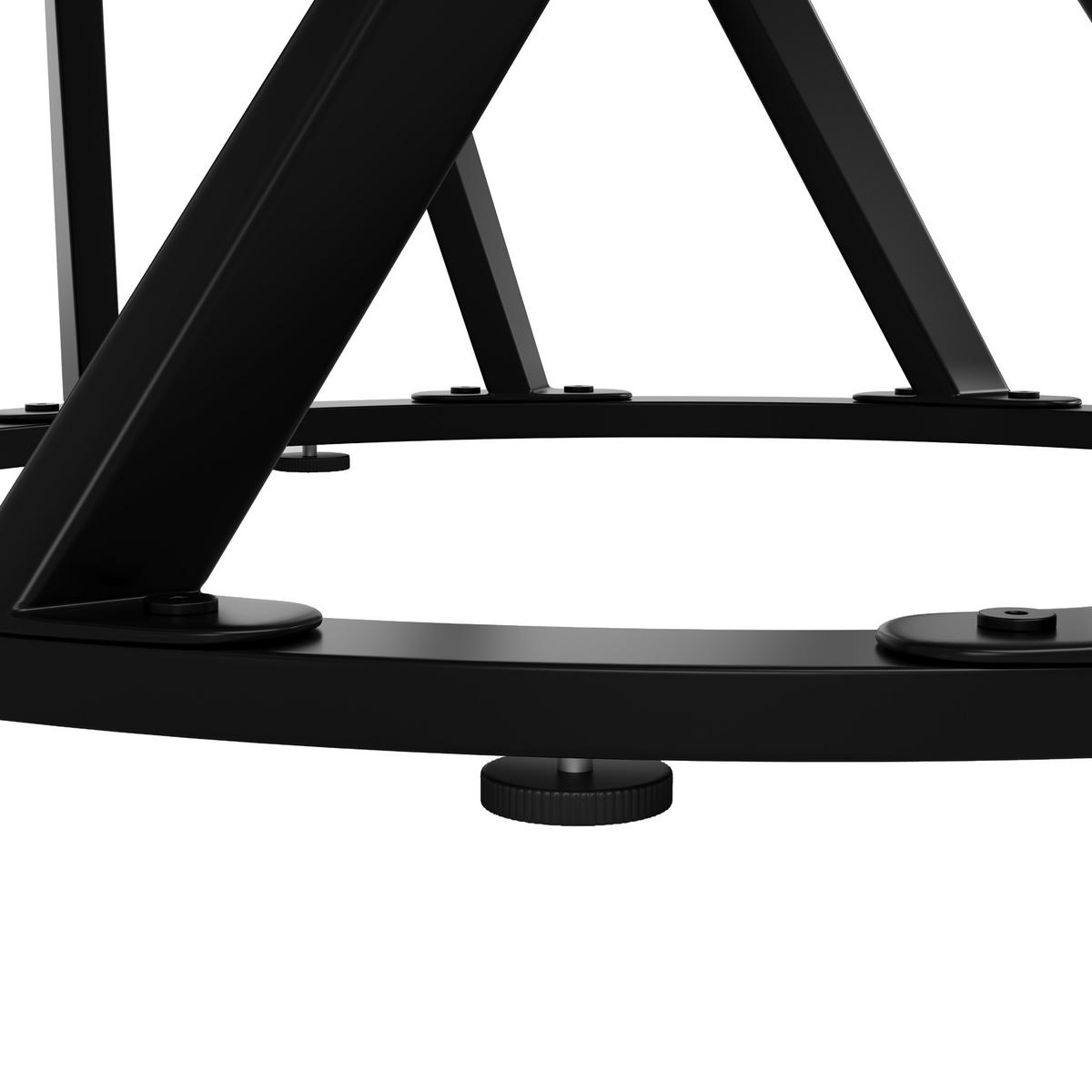 ESSTISCH 80/76/80 cm Schwarz/Weiß aus MDF und Metall mit verstellbaren Füßen - Schwarz, Holzwerkstoff (80/80/76cm) - OKMYHOME