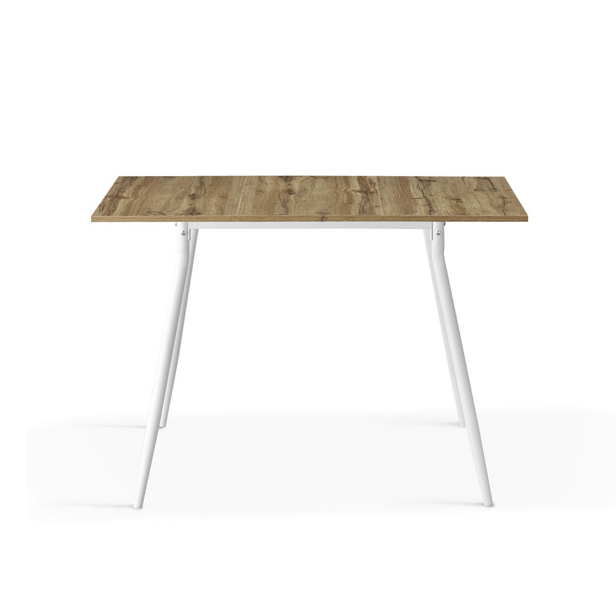 ESSTISCH JONTE 80-120/80/76 cm - Weiß/Eiche Artisan, Holzwerkstoff/Metall (80/80/76cm) - B&D Home