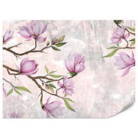 FOTOTAPETE für Schlafzimmer Rosa Magnolienblüten Botanisch 250x175 - Beige/Violett, Papier (250/175cm) - Muralo