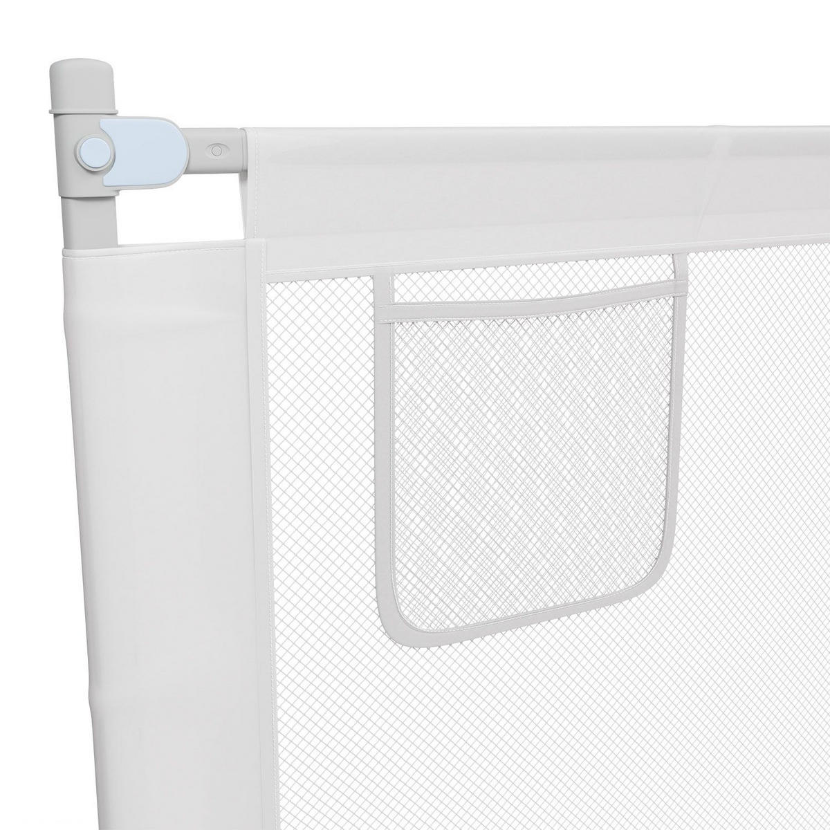 BETTSCHUTZGITTER Jaron 200/71-101 cm - Grau, Textil (200/200cm) - Juskys