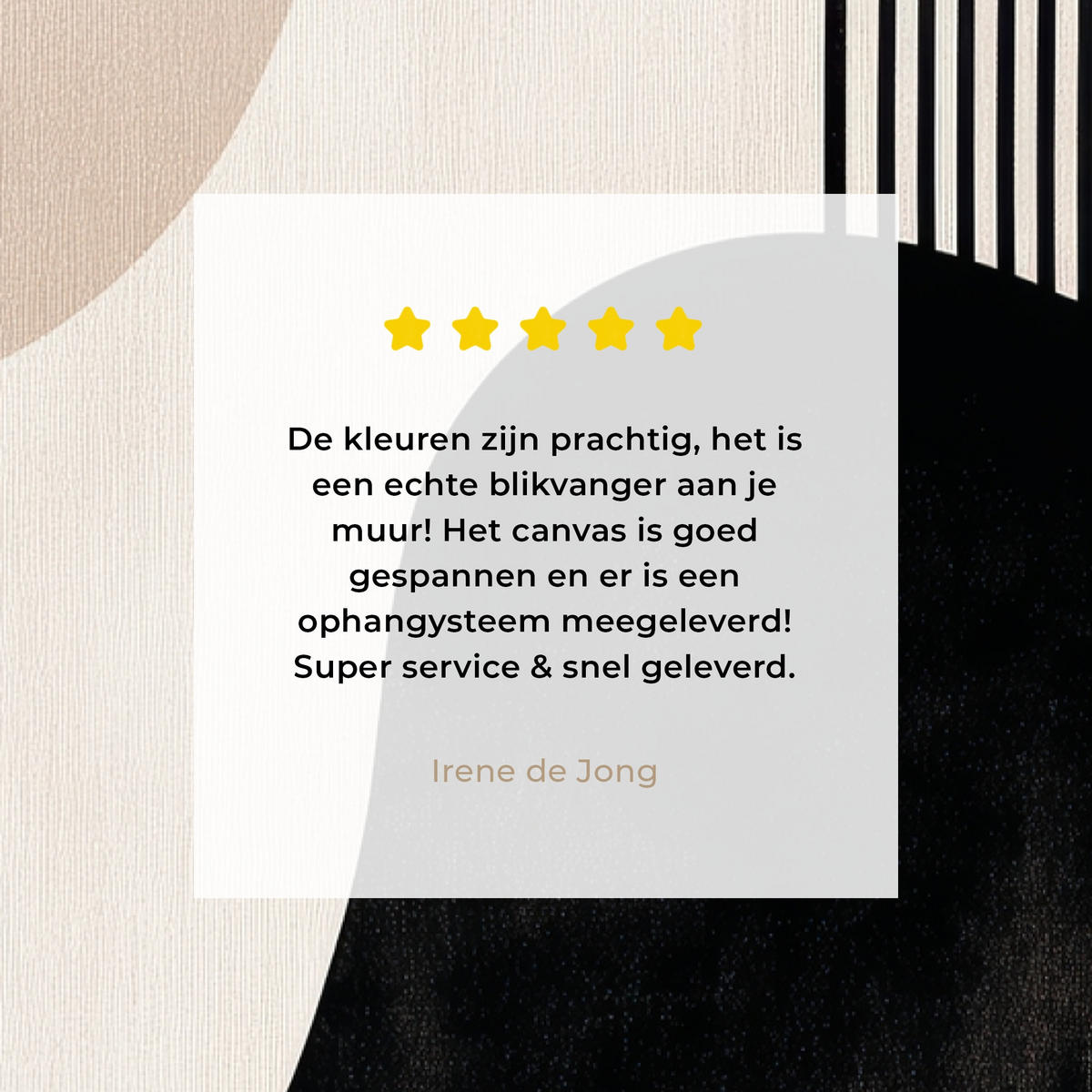 LEINWANDBILD Abstrakt - Japandi - Beige - Modern Wanddeko Schlafzimmer 60x90 cm - Schwarz, Textil (60/90cm) - MuchoWow