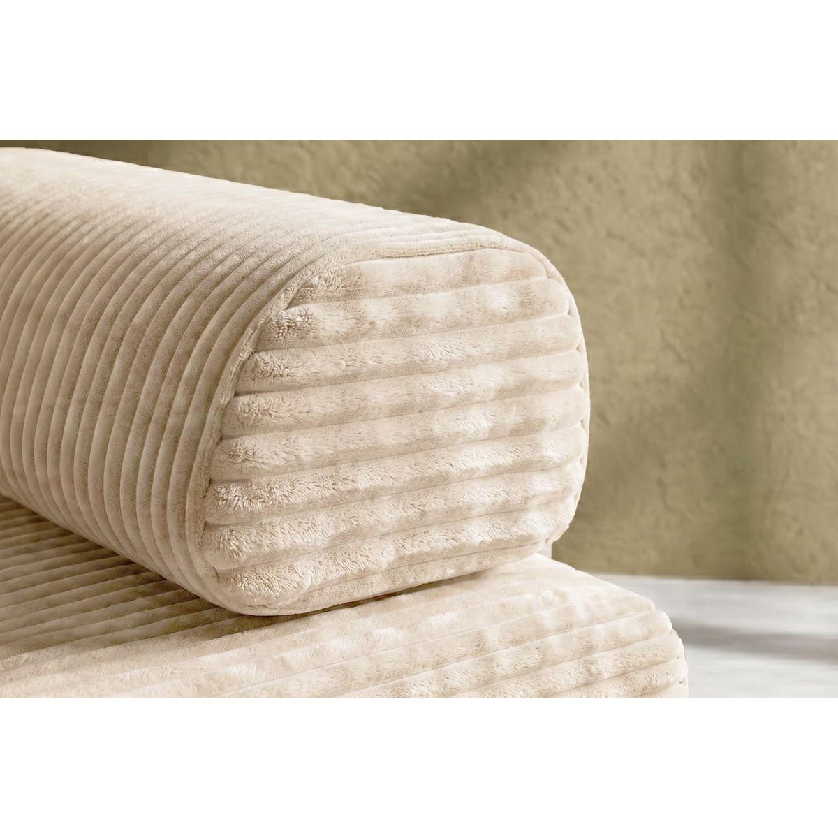 2-3-SITZER-SCHLAFSOFA aus beigefarbenem Cord XL - Beige, Textil (95/70.5/190cm) - Kimo