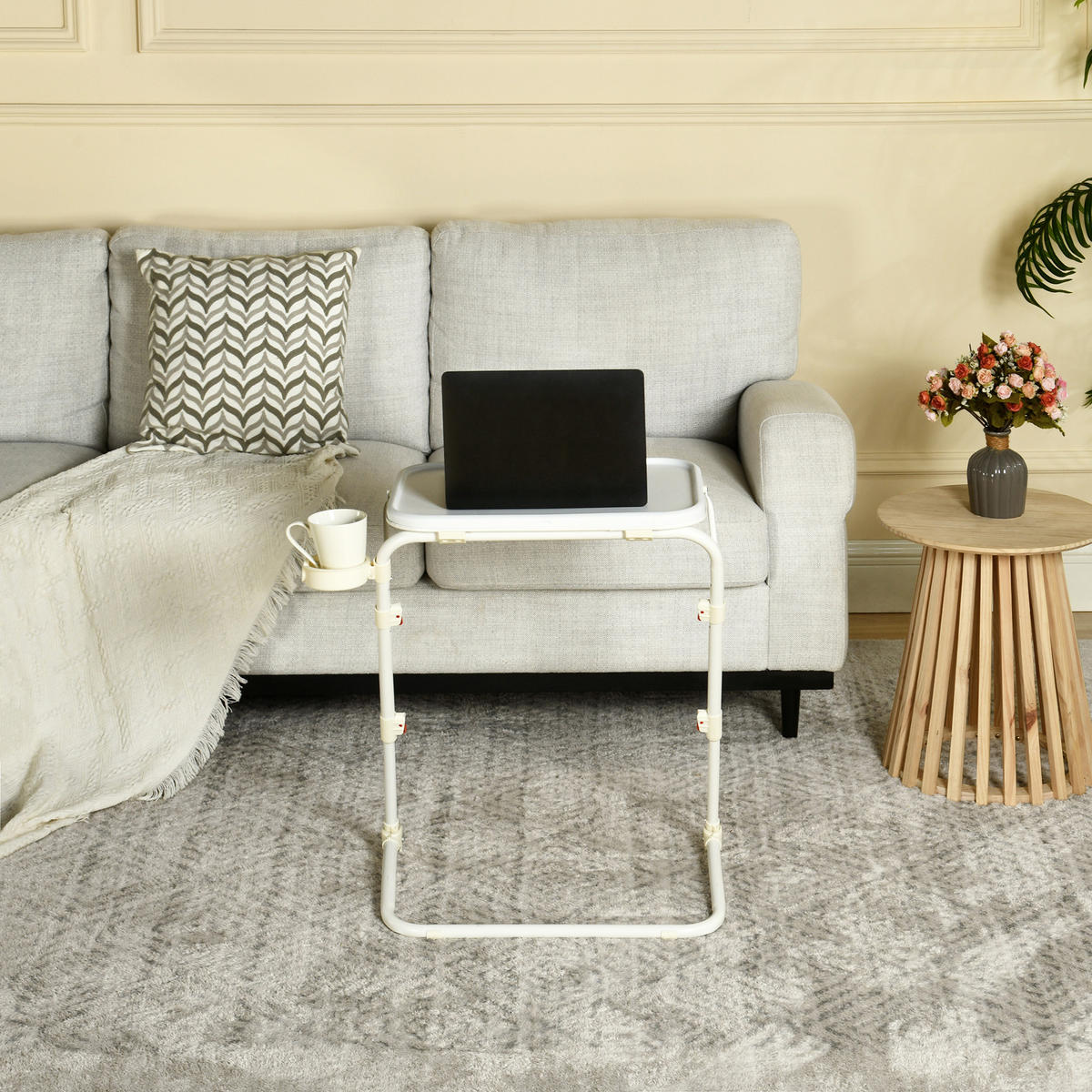 BEISTELLTISCH Weiß, klappbar - Weiß, Kunststoff (53.5/37/70.5cm) - Meubles Cosy