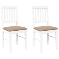 STUHL-SET 2 Stk Schildhain 42.5/90/44.5 cm - Weiß, Holz (42.5/90/44.5cm) - ZMH