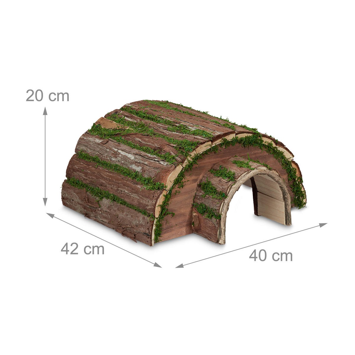 IGELHAUS - Multicolor, Naturmaterialien/Holz (40/20/42cm) - Relaxdays