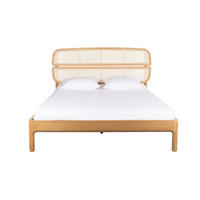 BETT Storm Naturel/Webbing 160 cm - Naturfarben, Holz (160/200cm) - Zuiver