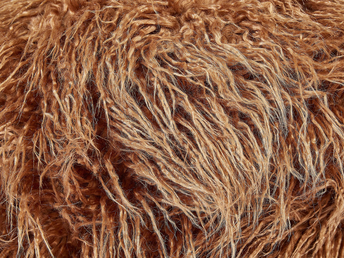 POUF Braun Tukki - Braun, Kunststoff (50/30/50cm) - Beliani