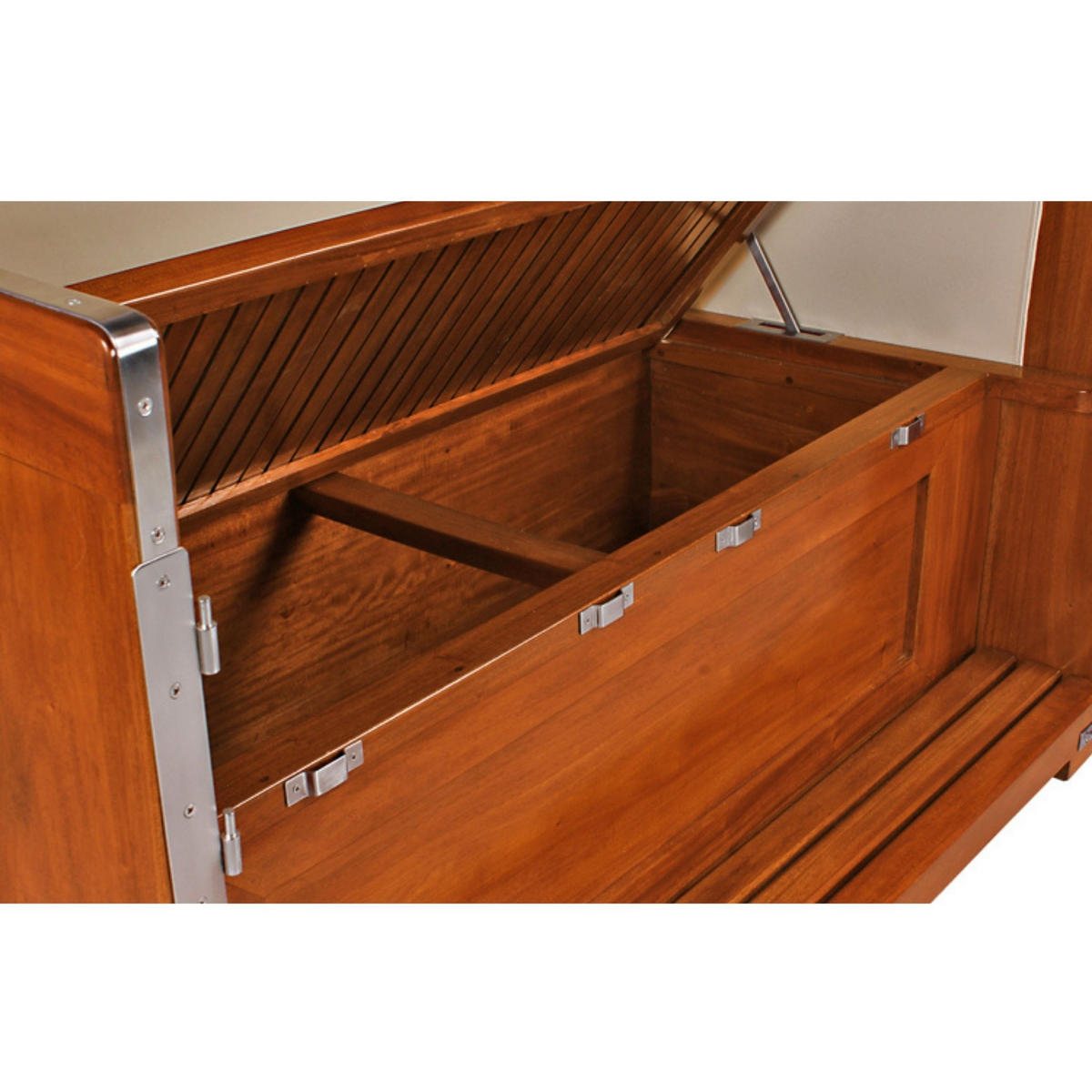 STRANDKORB Seeblick 2 Sitzer Mahagoni - Braun/Grau, Metall (125/170/80cm) - Mr. Deko