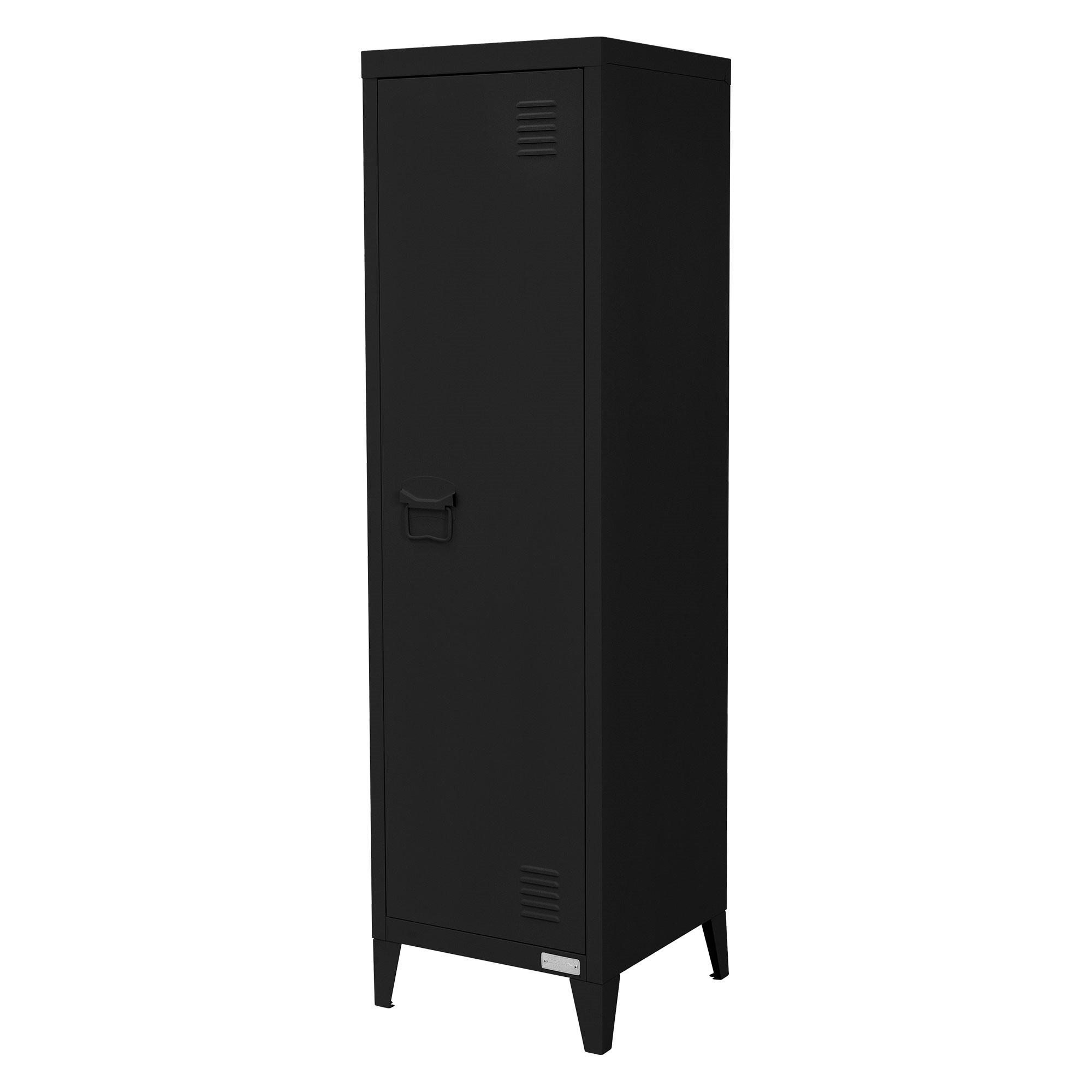 ML-DESIGN VYSOKÁ skříň na dokumenty 38x38x137,5 cm, černá, ocelová