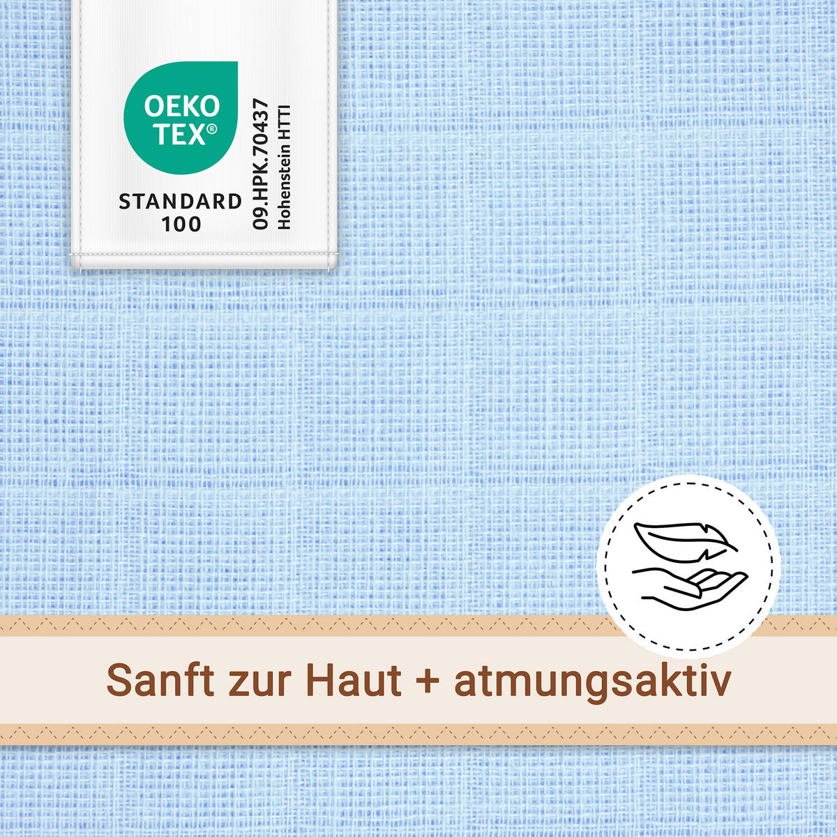 SPUCKTÜCHER, 10er-Set, 70x70 cm, 100% Baumwolle, Blau - Hellblau, Textil (70/70cm) - Zollner