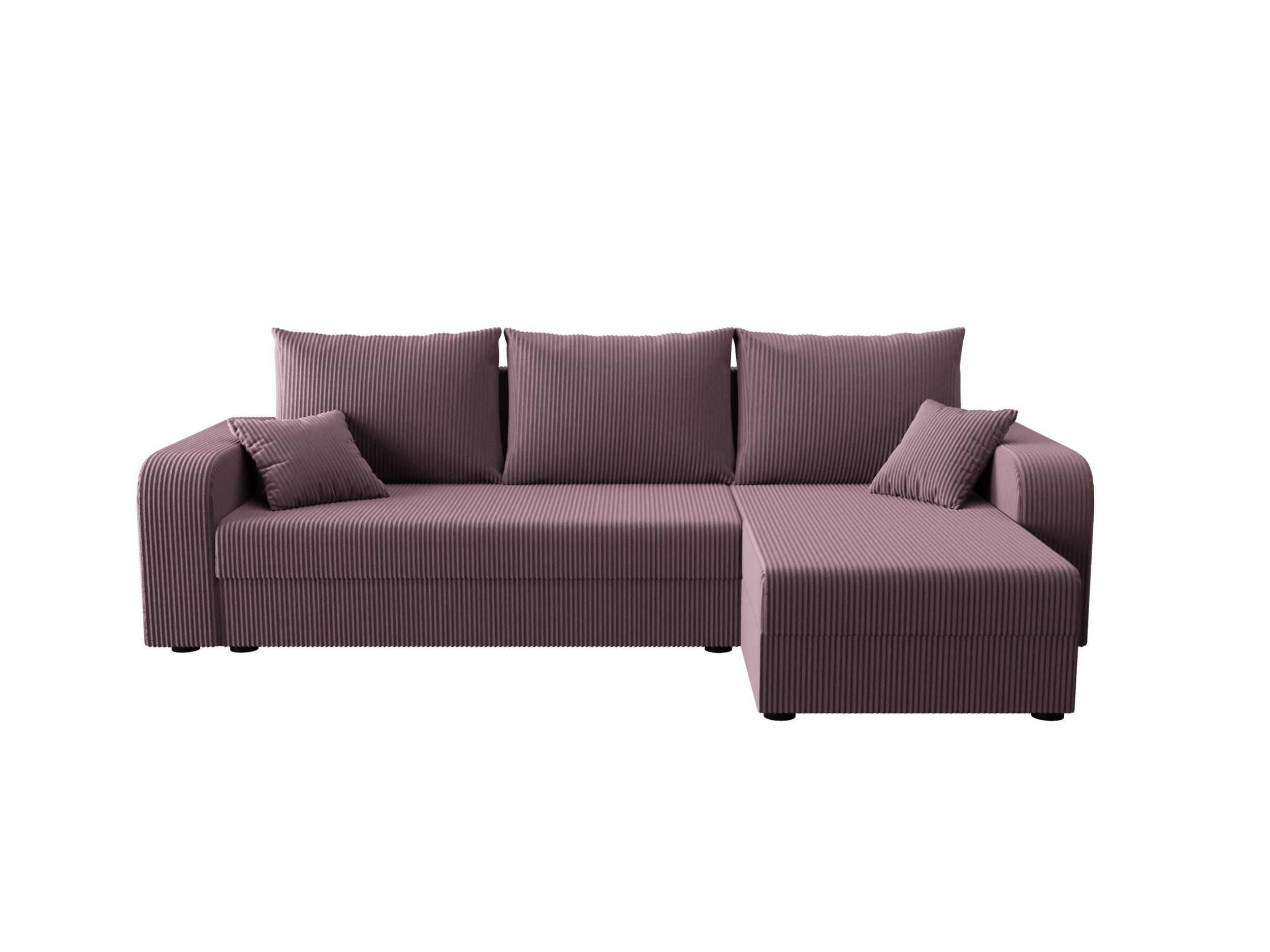 ECKSOFA HEWLET L BIS Zoom 17 Rechts mit Schlaffunktion - Dunkelrosa, Textil (240/140cm) - Bedante