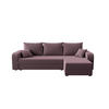 ECKSOFA HEWLET L BIS Zoom 17 Rechts mit Schlaffunktion - Dunkelrosa, Textil (240/140cm) - Bedante