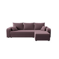 ECKSOFA HEWLET L BIS Zoom 17 Rechts mit Schlaffunktion - Dunkelrosa, Textil (240/140cm) - Bedante