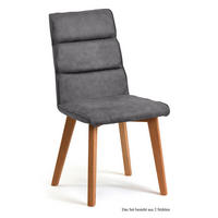 ESSZIMMERSTUHL (2er-Set) Darell 47x92x60 Eiche geölt/Grau - Eichefarben/Grau, Kunststoff (60/92/47cm) - 58aufmkessel