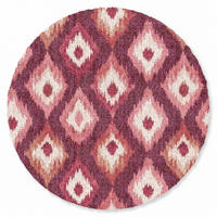 KOBERCE - Diamantové tvary - Ružová - Vzor - Textúra - 120x120 cm - bordová, textil/plast (120/0.4cm) - OnlyWow