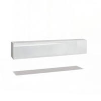 LOWBOARD Lia, hängendes Tv-Board, Moderner Fernsehschrank 165 cm lang Fernsehtisch, Weiß matt/Weiß Hochglanz (38,5 x 165 x 30 cm) - Weiß Hochglanz, Holzwerkstoff (165/30/38.5cm) - InnoFurn