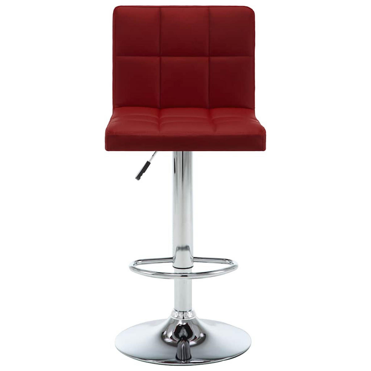 BARHOCKER 2er set Weinrot Kunstleder - Weinrot, Leder (47/114/40cm) - vidaXL