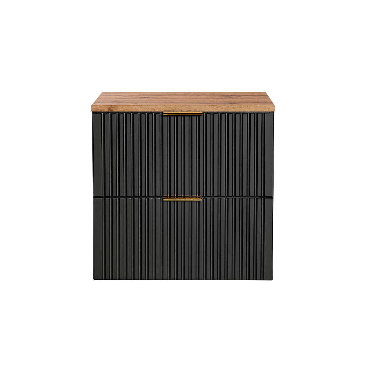 WASCHTISCHUNTERSCHRANK 60.6cm Adriel Schwarz - Schwarz, Holzwerkstoff (60.6/59/46cm) - Petits-meubles