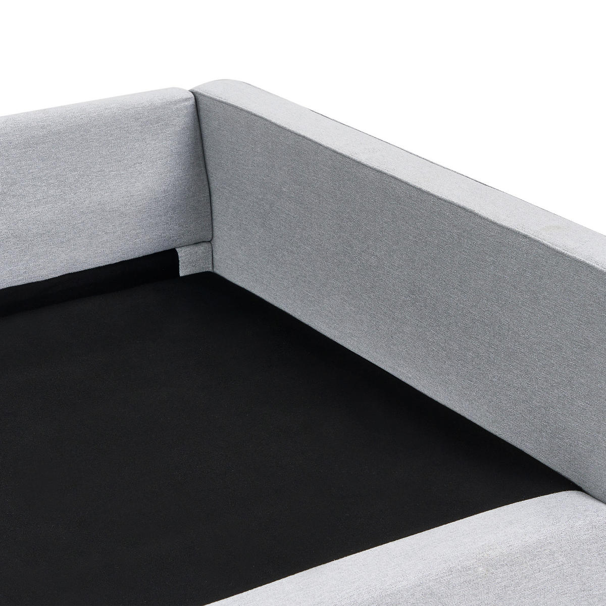 3-SITZER-SOFA grau Vinstra - Hellbraun/Grau, Textil (250/80/125cm) - Beliani