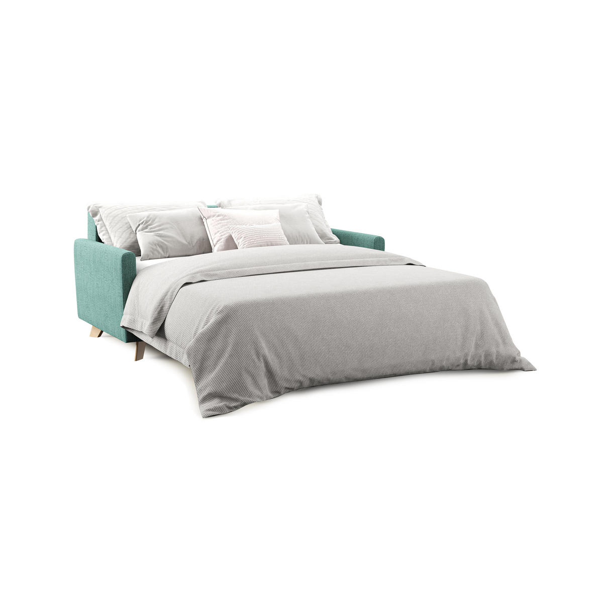SCHLAFSOFA Edgar - Grün, Textil (200/94/97cm) - Divani.store