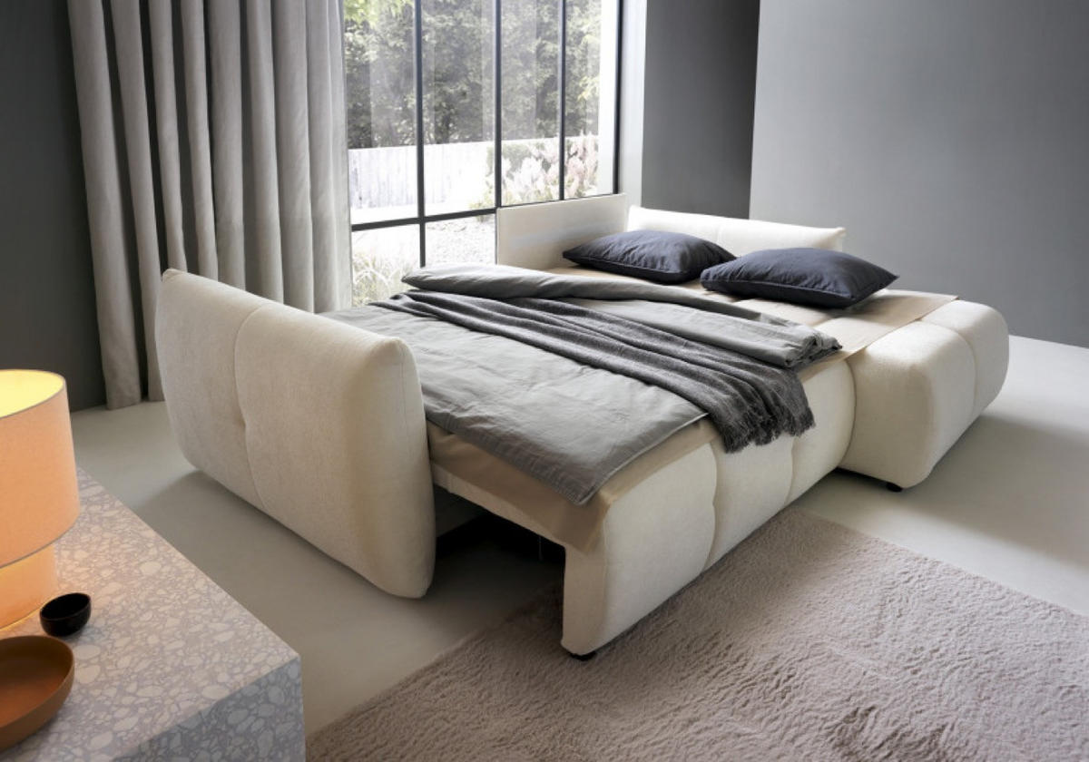 ECKSOFA Ecru BOSE Mit Schlaffunktion Rechts - Ecru, Textil (177/257cm) - Sepro Meble