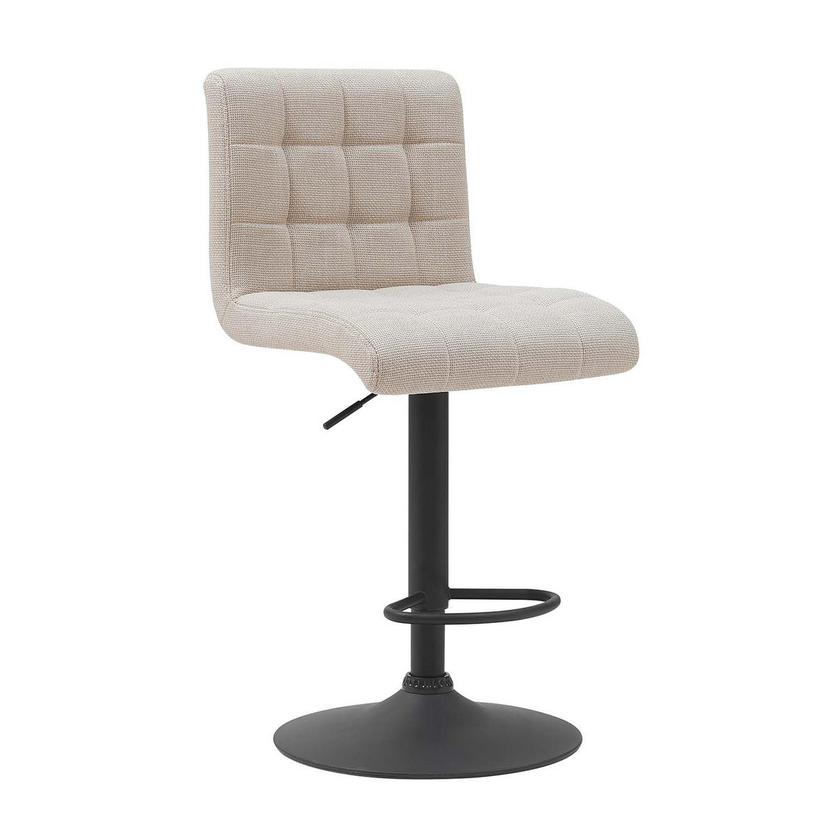 BARHOCKER-SET 2 Stück Erika - Beige - Beige/Schwarz, Textil/Metall (47/93/57cm) - Hela Vertriebs GmbH