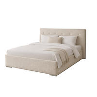 ČALOUNĚNÁ POSTEL MILA 160 s rošt – látka MARCELLO 18301 - béžová, kompozitní dřevo (160/200cm) - Kier Furniture