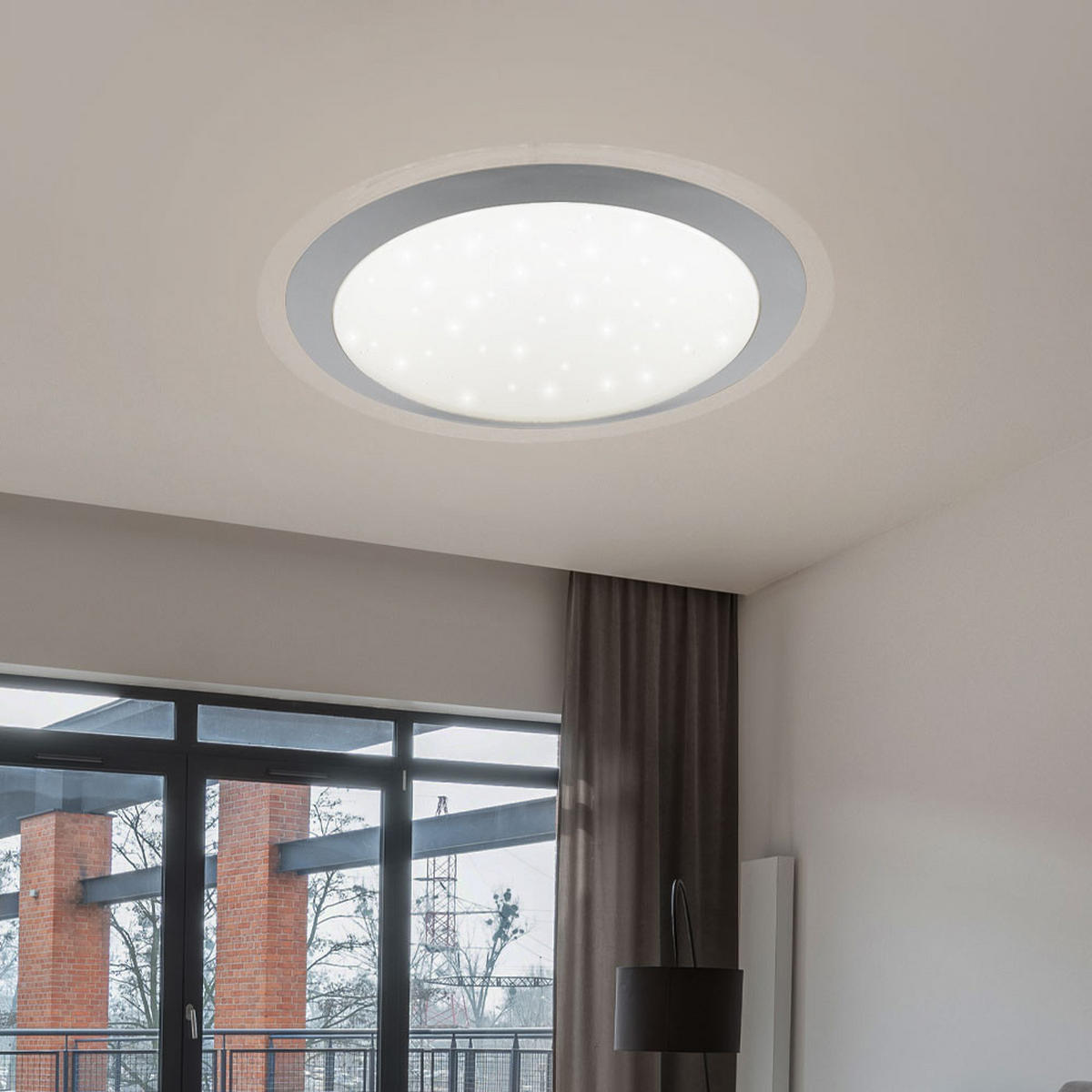 LED DECKENLEUCHTE Metall Weiß - Silberfarben, Metall (34/34/8.5cm) - Wofi