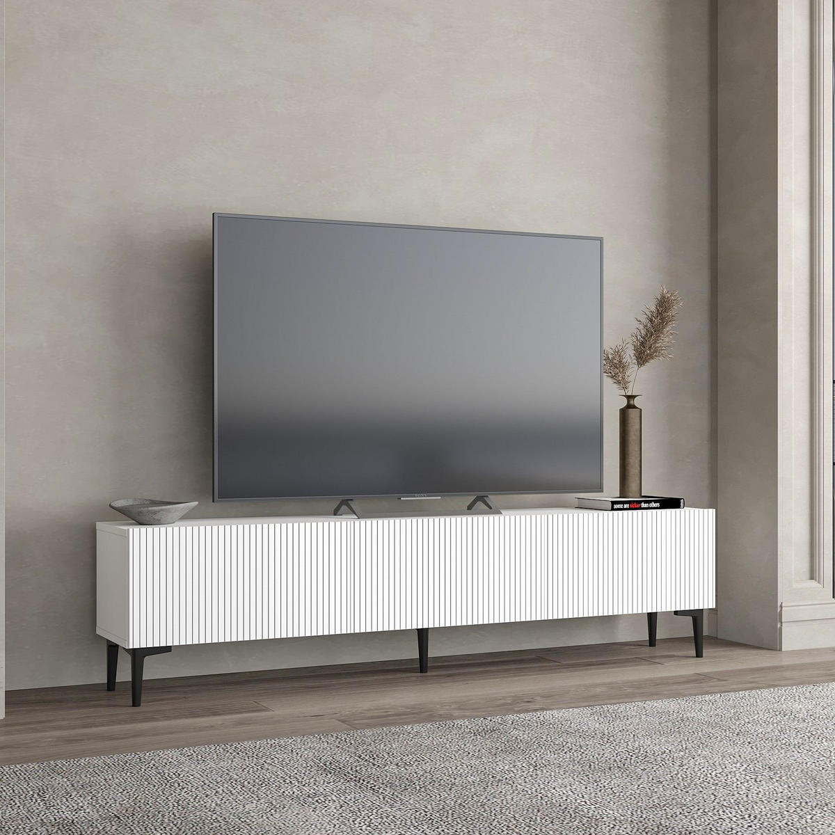 TV-MÖBEL Oscar Weiß - Weiß, Holz (180/45/31.4cm) - Habitat Garten