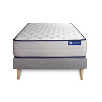 BETT Actimemo form Memory-Schaum 80 x 200 cm h3 - Kit Bettgestell Grau - Beige/Grau, Karton/Holz (80/200cm) - ACTISOM