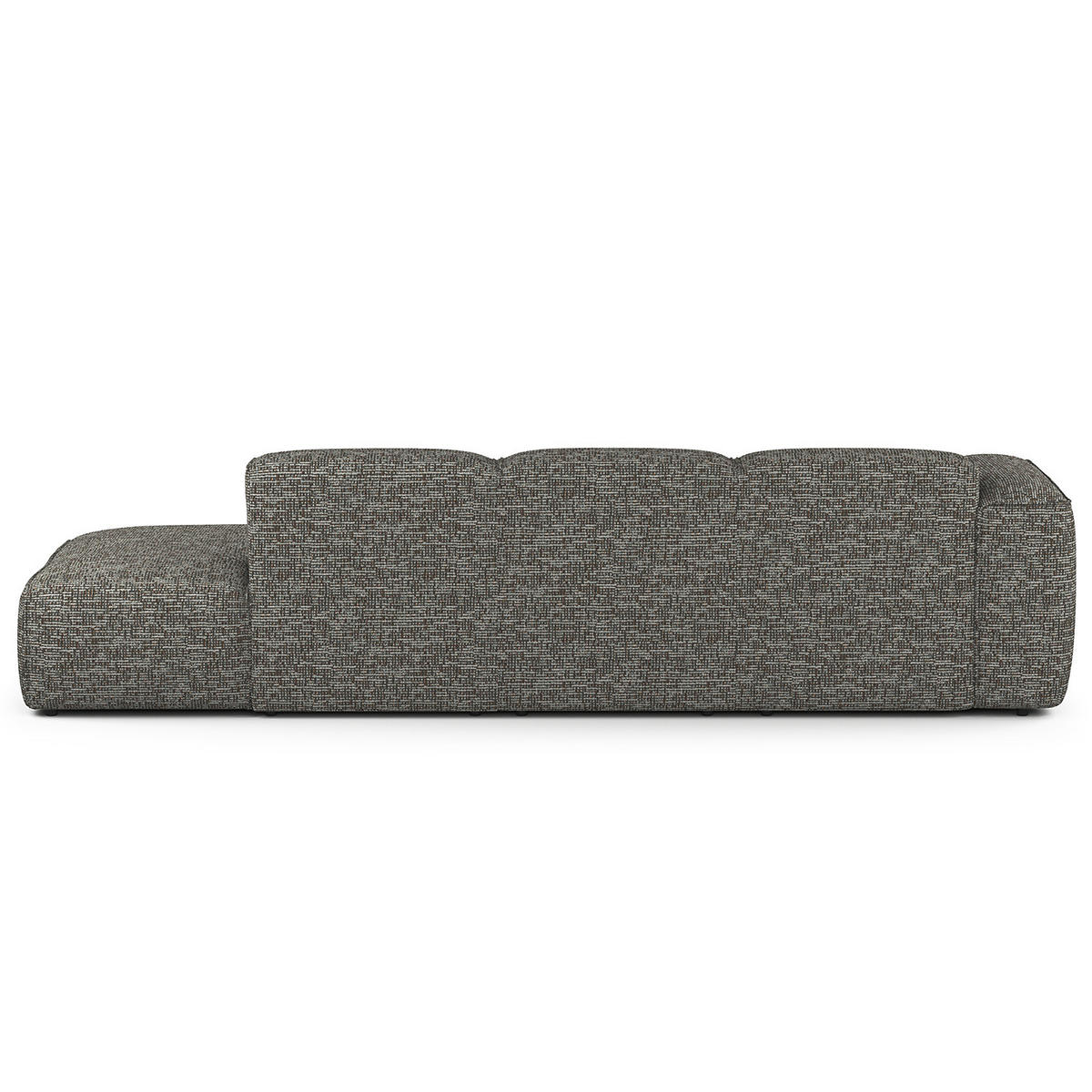 ECKSOFA mit Chaiselongue - Schwarz/Grau, Kunststoff/Textil (290/173cm) - home24