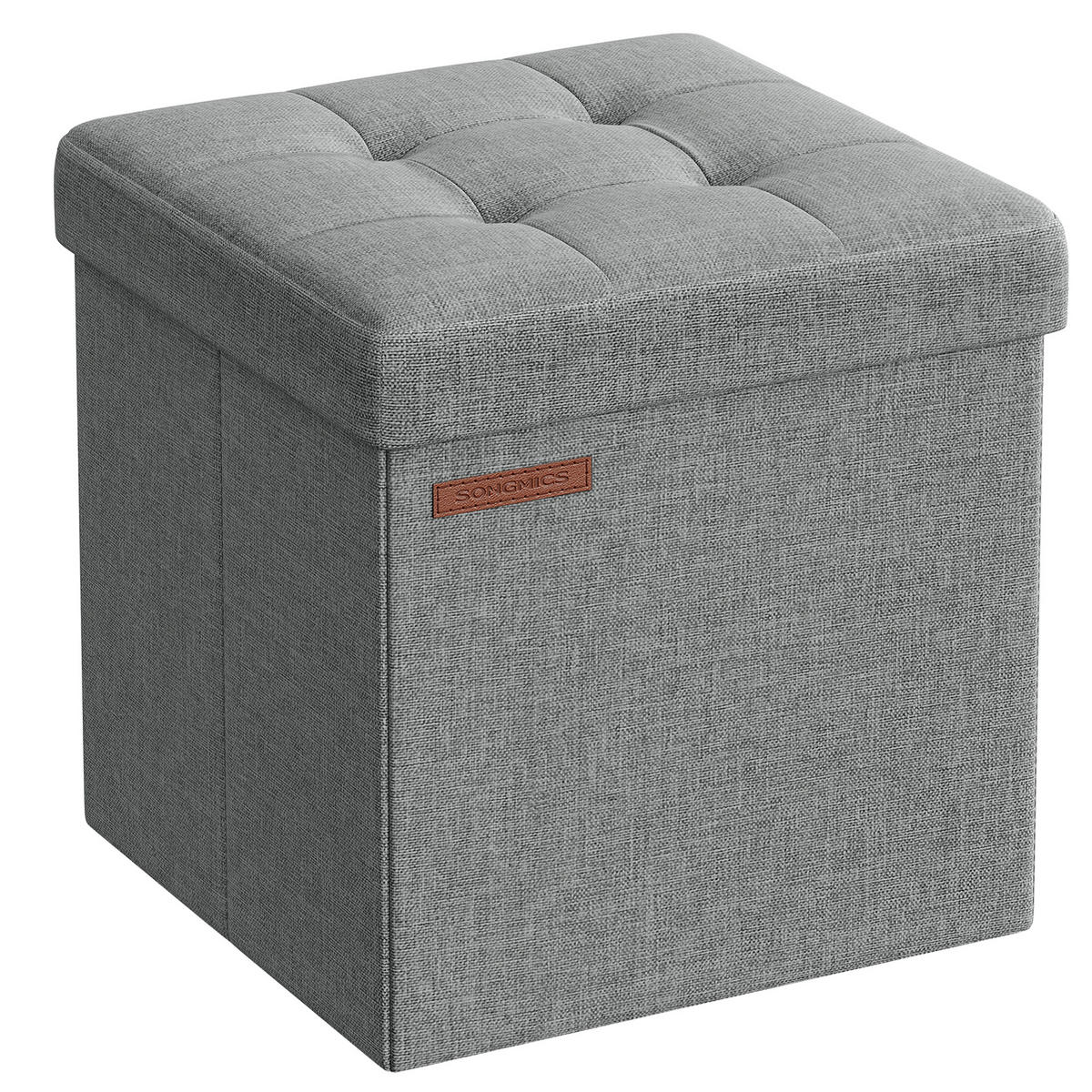 SITZHOCKER Monica - Hellgrau, Textil (30/30/30cm) - SONGMICS