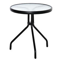 BEISTELLTISCH rund Ø50/55 cm Schwarz - Schwarz, Metall (50/50/55cm) - Outsunny