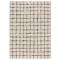 WEBTEPPICH Schwarz und Weiß Retro 133/190 cm - Schwarz/Weiß, Naturmaterialien/Textil (133/190cm) - Atticgo