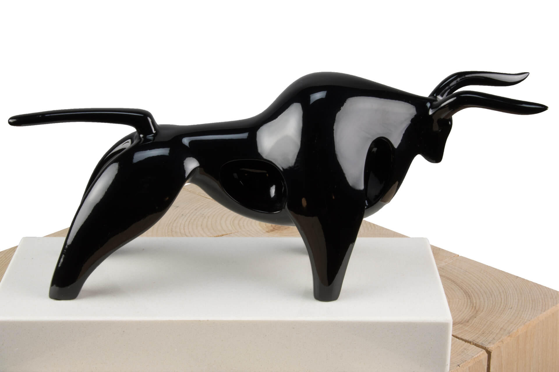 SKULPTUR Schwarz 28/16 cm - Schwarz, Stein (1.95/16/10cm) - KUNSTLOFT