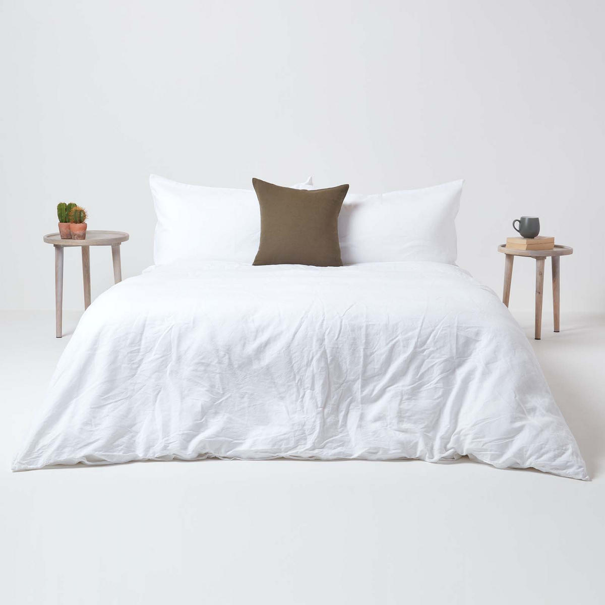 KISSENBEZUG Leinen - Olivgrün, Textil (60/60cm) - Homescapes