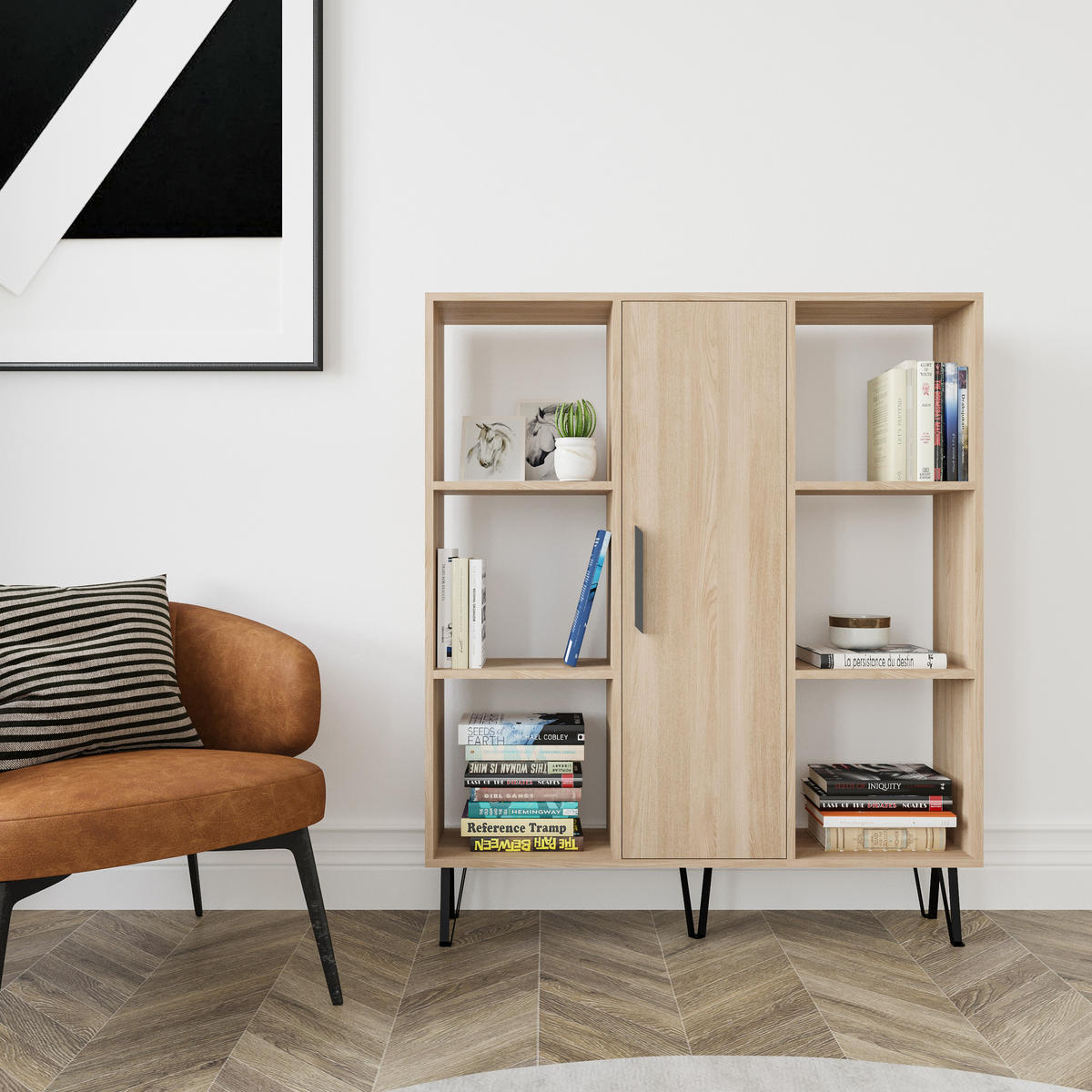 BÜCHERREGAL Peoria Eiche - Eichefarben, Holzwerkstoff (25/141.6/120cm) - Decorotika