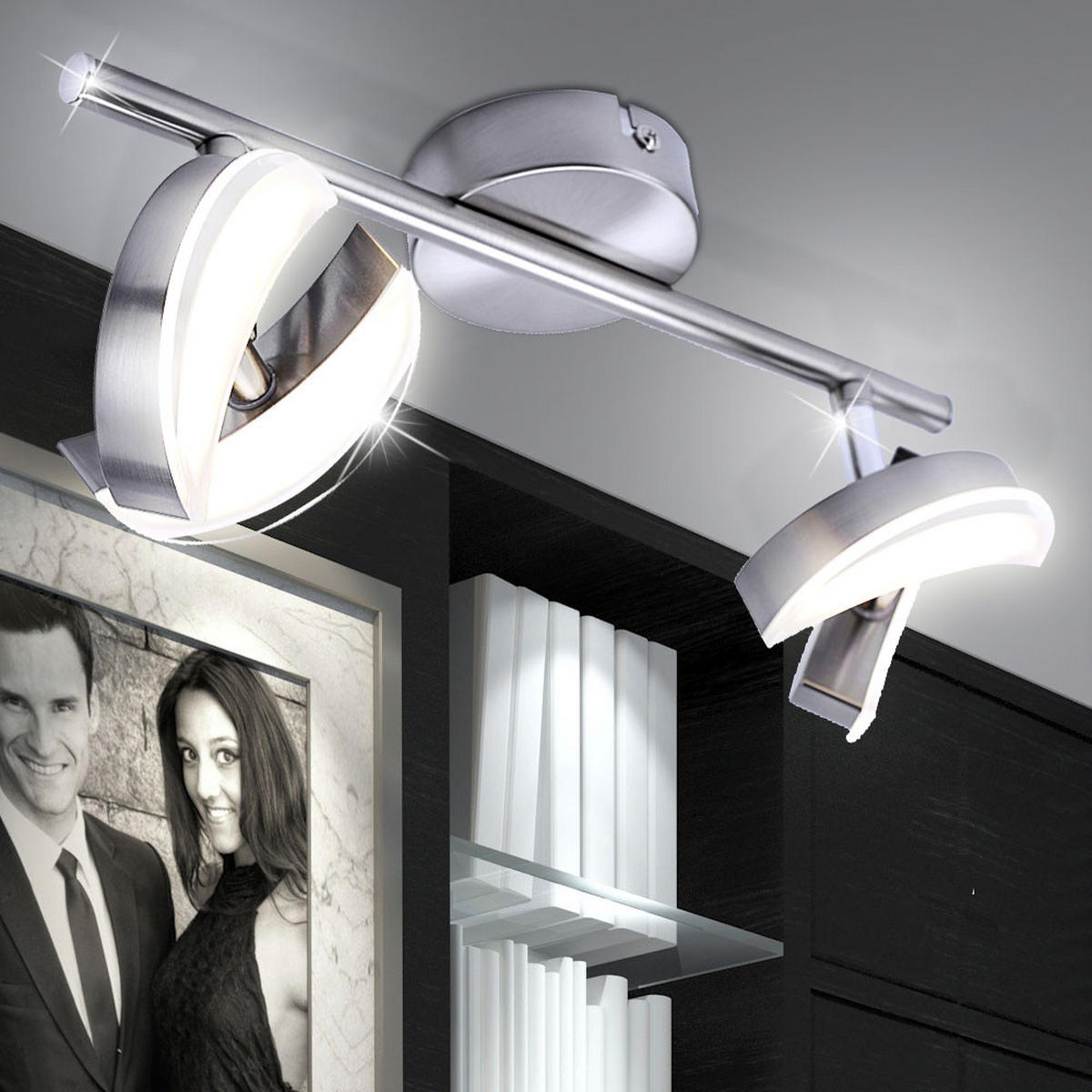 LED DECKENLEUCHTE Tom Silber Stahl - Silberfarben, Metall (30/8/11.5cm)