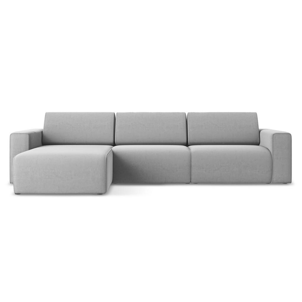 Thumbnail - Makamii Ecksofa, Grau, Textil, 4-Sitzer, Füllung: Schaumstoff, L-Form, Ottomane links, 314x167 cm, Made in EU, Wohnzimme...