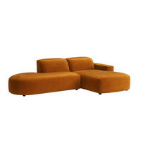 ECKSOFA Cursal Atelier, Stoff Salvador, Braun, Rechts - Braun, Holz (284/166cm) - Kaiser Möbel