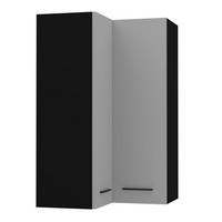 ECKHÄNGESCHRANK Bonn W14/60 schwarz / dust grey matt 60 / 60 / 96cm - Schwarz/Grau, Holz/Holzwerkstoff (60/96/60cm) - Feldmann-Wohnen