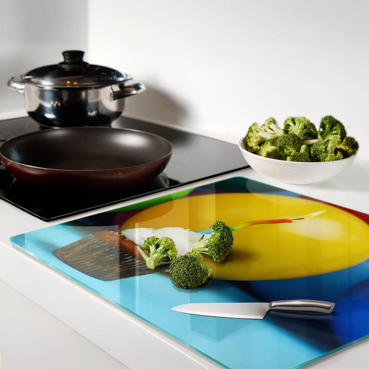 GLASPLATTE 60x52 cm Kleiner Gugelhupf - Multicolor, Glas (60/0.4/52cm) - TULUP