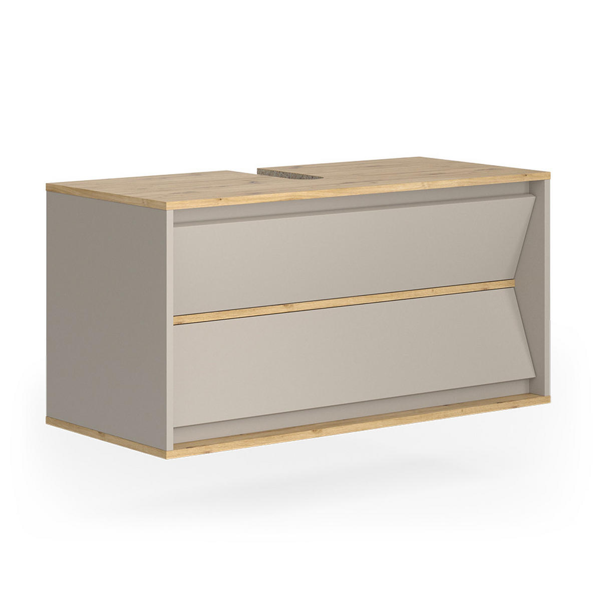 DOLNÍ SKŘÍŇKA POD DŘEZ Edelin Kašmír - kašmírová/světle šedá, kompozitní dřevo (100/50/45cm) - Vicco