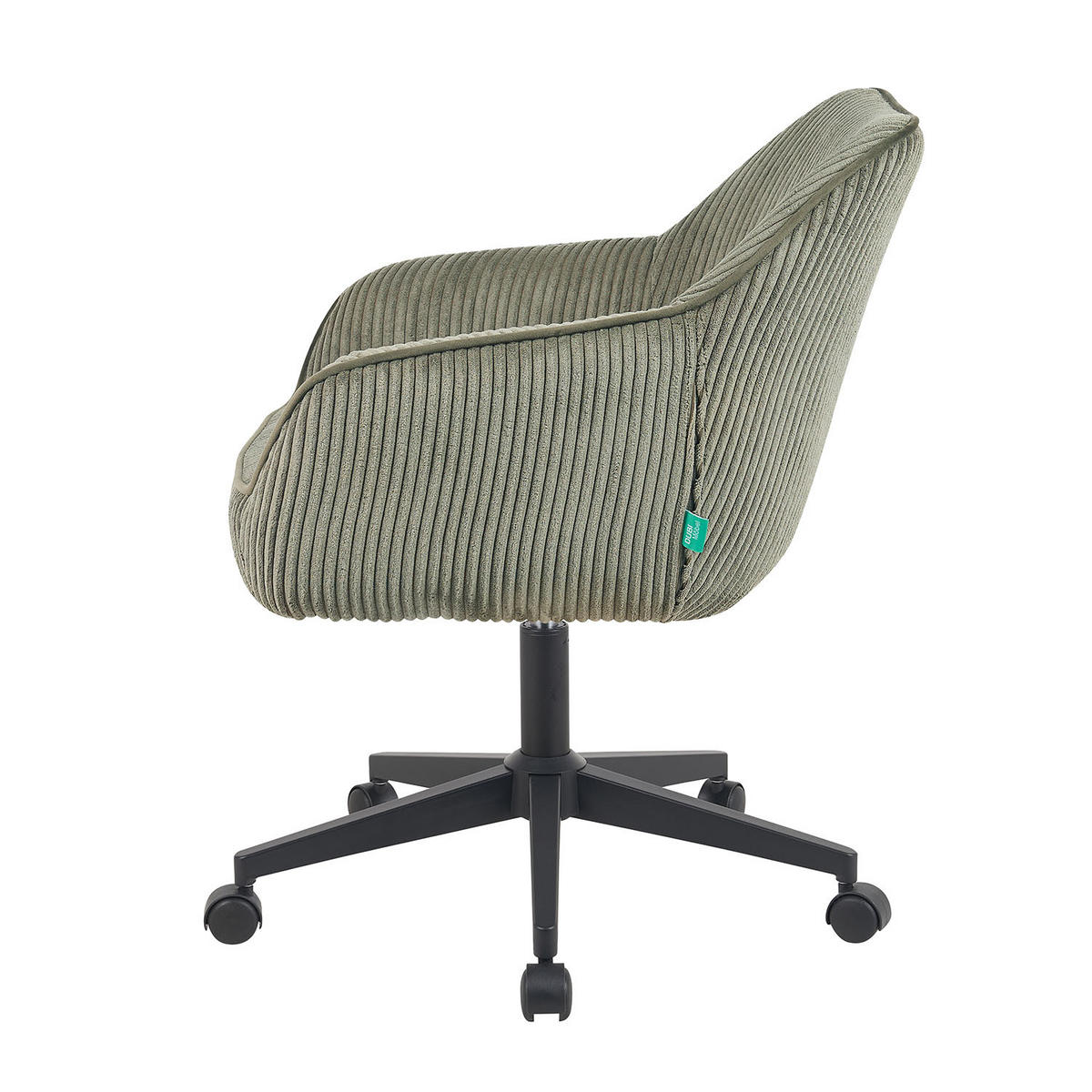 BÜROSTUHL Mika-Elio 2er-Set - Schwarz/Grün, Textil/Metall (60/79/61cm) - DUBI Möbel