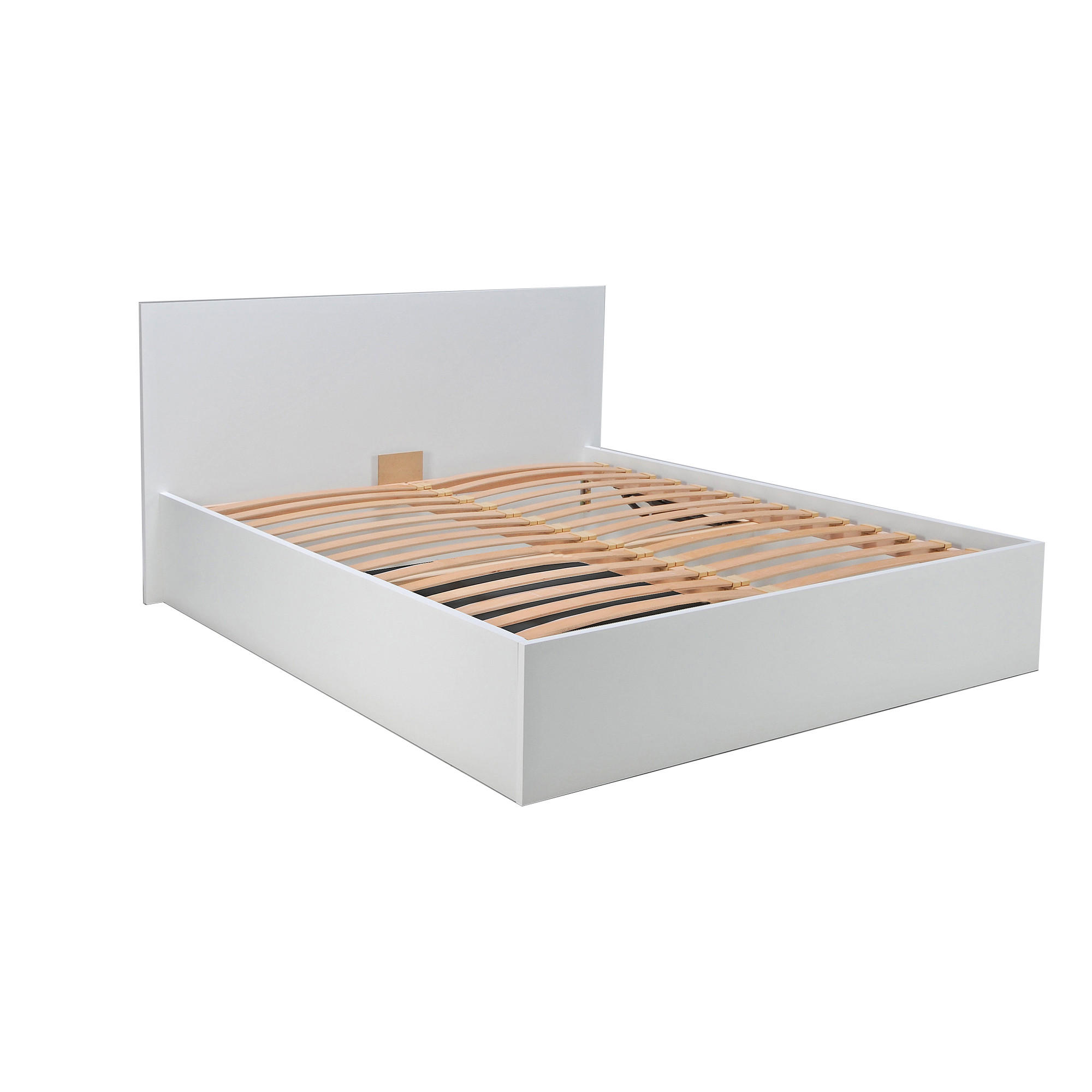 BETTKASTEN MADRID mit Lattenrost / Bett 140x200 - Weiß - Weiß, Holzwerkstoff (140/200cm) - Weber Industries