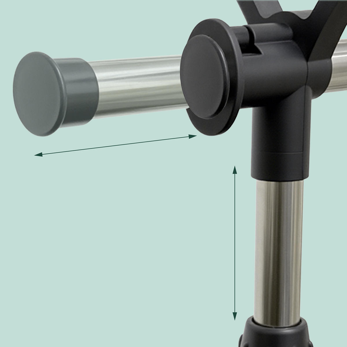 KLEIDERSTÄNDER - Schwarz, Kunststoff/Metall (135/170/43cm) - Relaxdays