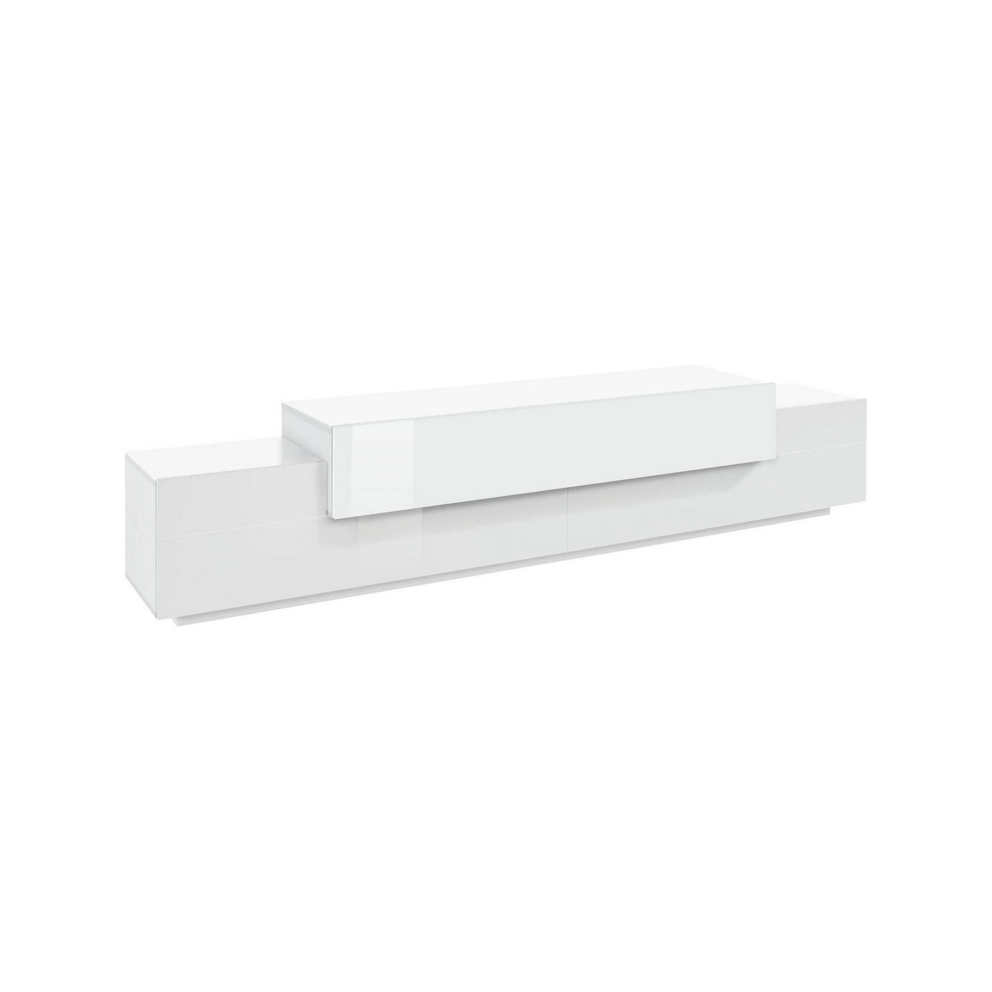 FERNSEHSCHRANK Glänzendes Weiß 45/240/52 cm - Weiß, Holzwerkstoff (240/52/45cm) - DMORA