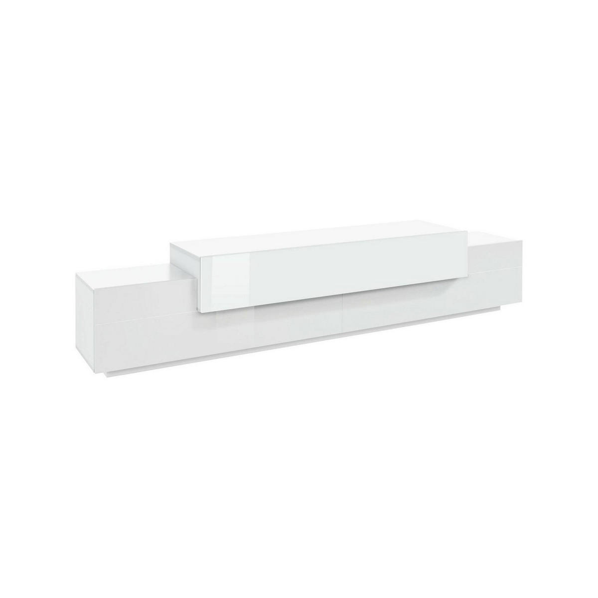 FERNSEHSCHRANK Glänzendes Weiß 45/240/52 cm - Weiß, Holzwerkstoff (240/52/45cm) - DMORA