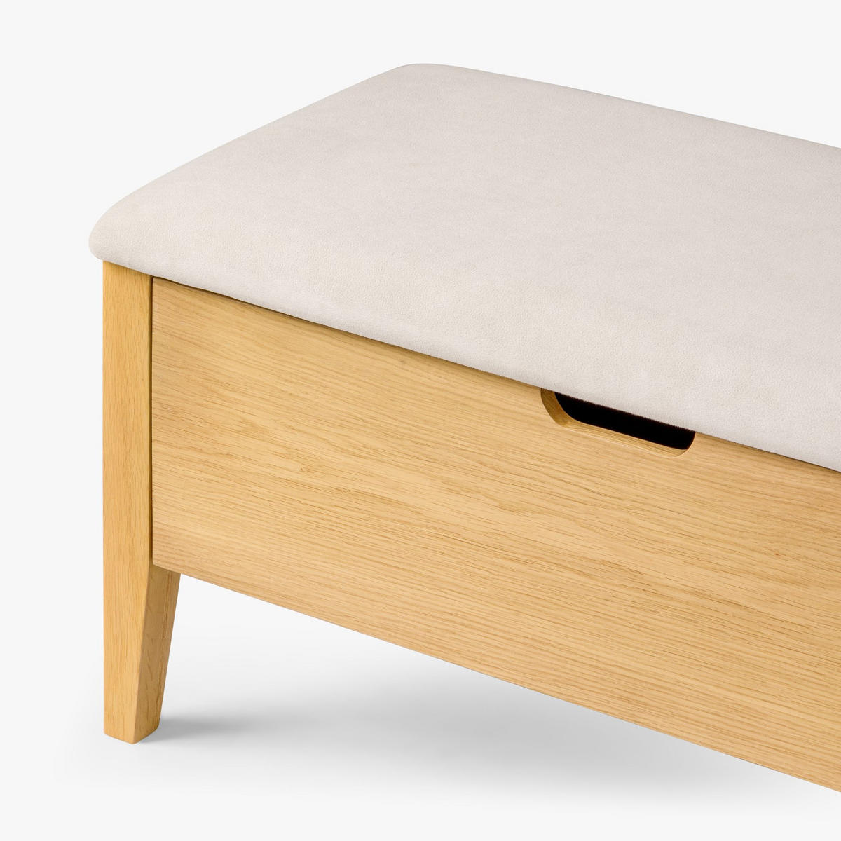 BANK Oslo 90 cm - Beige, Holz (90/42/41.7cm) - WOODEK