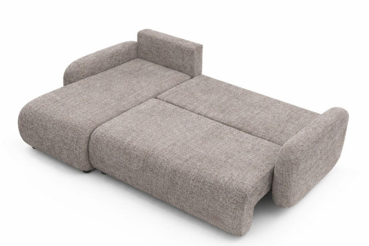 ECKSOFA Hellbraun KOMA Mit Schlaffunktion - Beige/Braun, Textil (228/147cm) - Sepro Meble